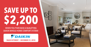 Daikin Fall Rebate Waterloo Kitchener Guelph Cambridge