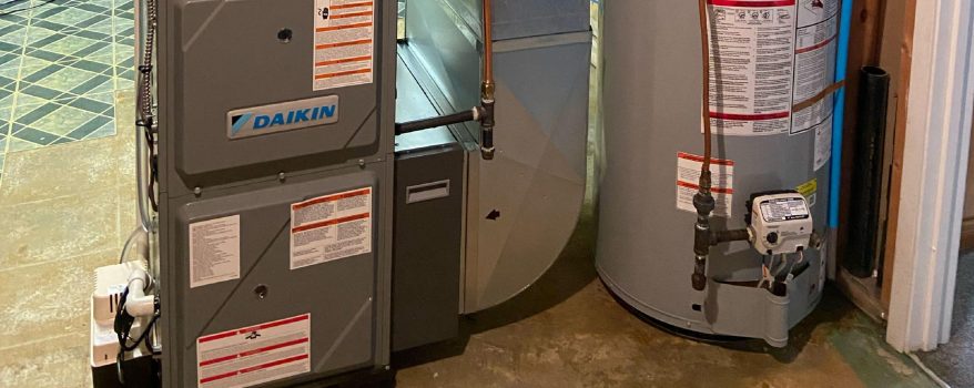 close-up view of one of the different types of furnaces